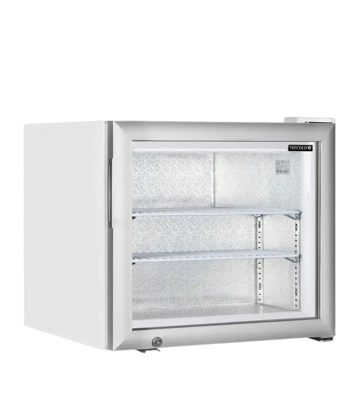 Congélateur compact porte vitrée chauffée, idéal pour les pros