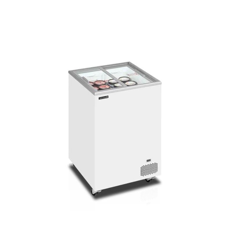 IG100 Congélateur coffre pour crèmes glacées sur roulettes pour une meilleure mobilité